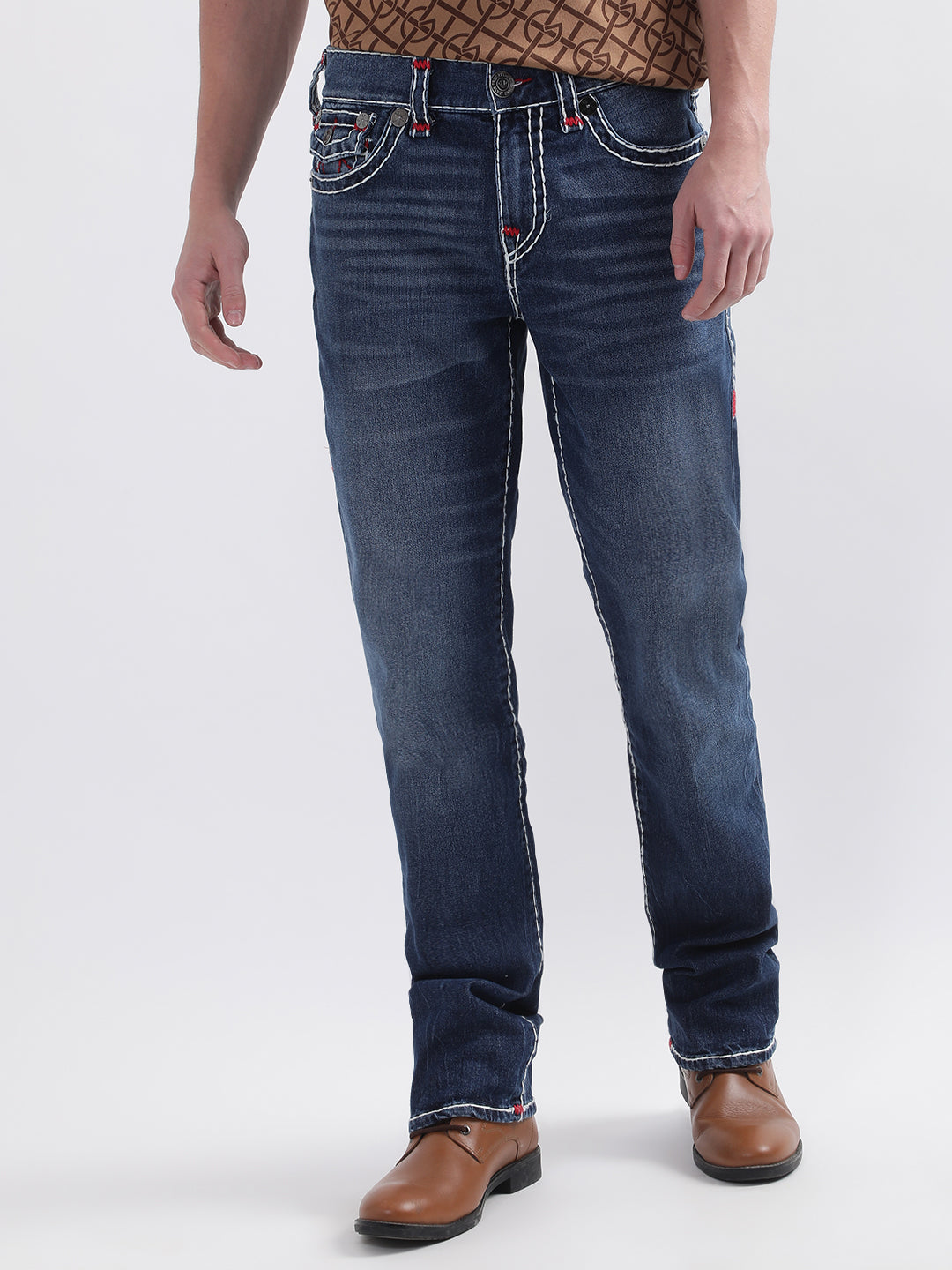 Men super t ricky straight fit dark wash jeans