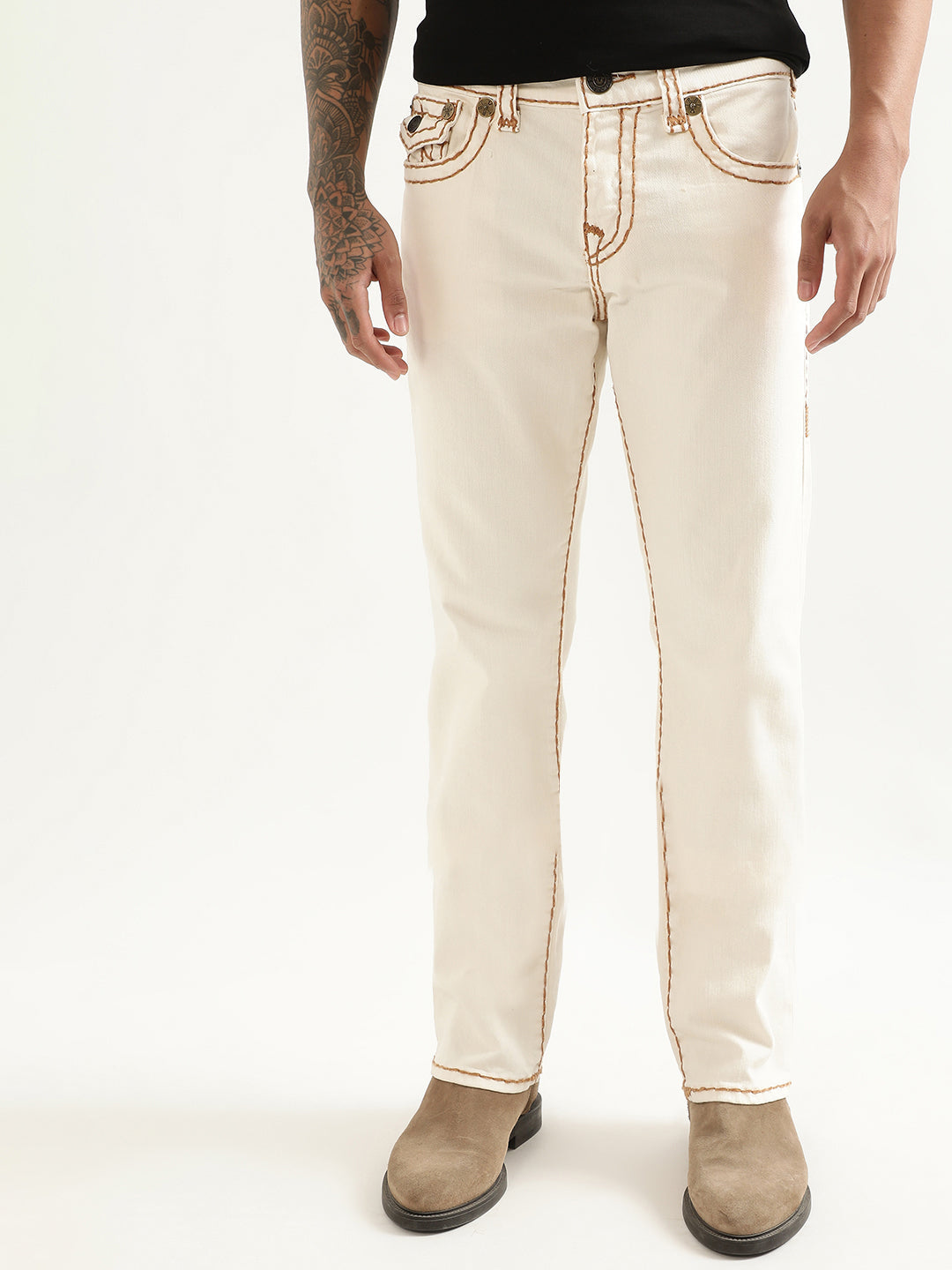 Men super t ricky straight fit mid rise jeans