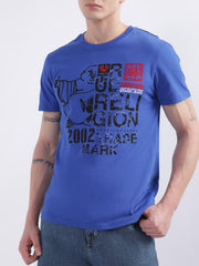 True Religion Dazzling Blue Logo Regular Fit Tshirt