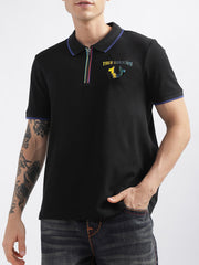 True Religion Black Fashion Regular Fit Polo Tshirt