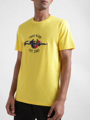 True Religion Yellow Logo Regular Fit Tshirt