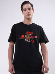 True Religion Black Logo Regular Fit Tshirt
