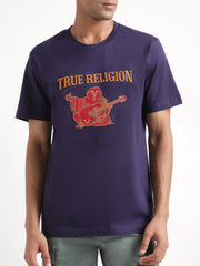 True Religion Navy Logo Regular Fit Tshirt