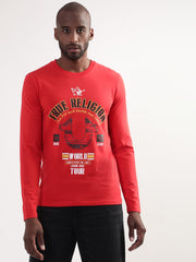 True Religion Chinese Red Logo Regular Fit Tshirt