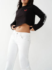 True Religion Black Heritage Relaxed Fit Crop Tshirt