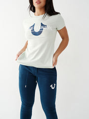 True Religion White Logo Slim Fit Tshirt