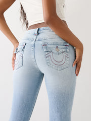 True Religion Women Blue Boot Cut Washed Jeans
