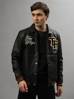 True Religion Men Embroidered Full Sleeves Spread Collar Jacket