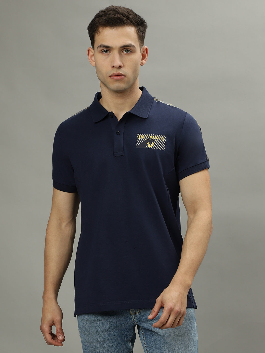 Blue fashion regular fit polo tshirt