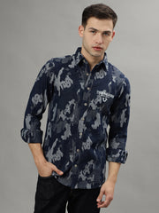 True Religion Blue Fashion Logo Regular Fit Shirt