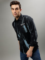 True Religion Black Fashion Tie - Dye Regular fit Shirt