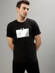 True Religion Black Fashion Printed Regular Fit Tshirt