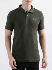 True Religion Olive Fashion Regular Fit Polo Tshirt