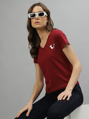 True Religion Red Fashion Regular Fit Tshirt