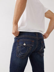 True Religion Men BIG T Rocco Straight Fit Dark Wash Jeans