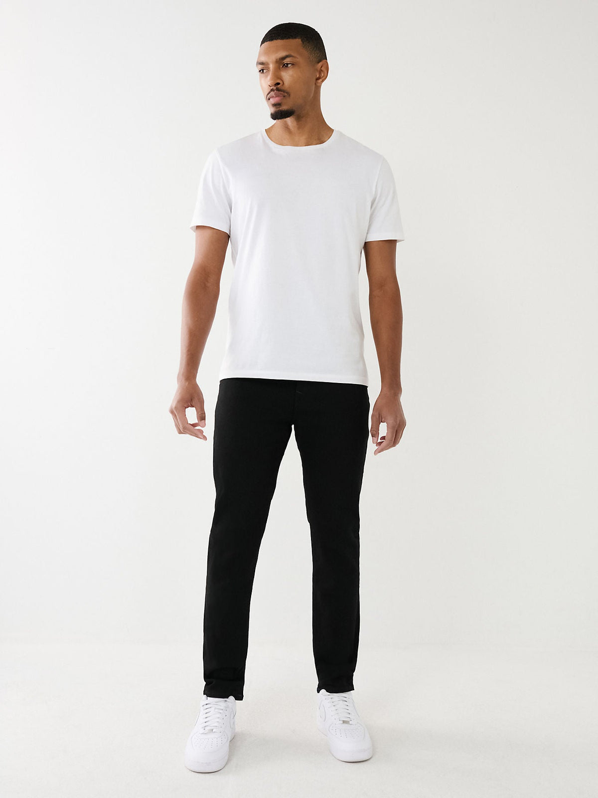 True Religion Men Black Mid-rise Skinny Fit Jeans