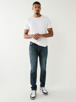 True Religion Men Blue Rocco Super T Slim Fit Faded Jeans