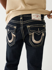 True Religion Mens Super T Rocco Slim Fit Blue Mid Rise Jeans
