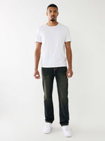 True Religion Men Blue Ricky Super T Straight Fit Faded Jeans