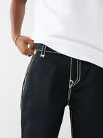 True Religion Super T Oversize Black Mid-Rise Solid Jeans