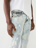 True Religion Super T Ricky Straight Fit Blue Mid-Rise Solid Jeans