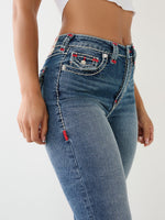True Religion Women Super T Skinny Fit Faded Jeans