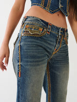 True Religion Women Ricky Relaxed Fit Faded Jeans