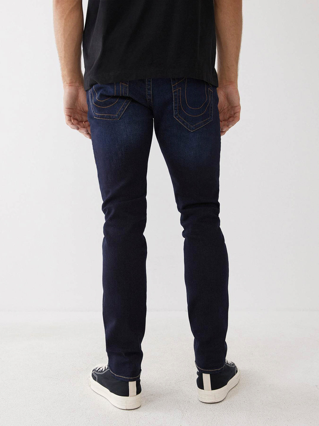 True Religion SN Rocco Slim Fit Blue Mid-Rise Washed Jeans