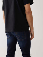 True Religion SN Rocco Slim Fit Blue Mid-Rise Washed Jeans
