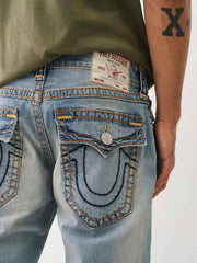 True Religion Men Super T Billy Bootcut Fit Medium Wash Jeans