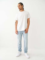 True Religion Men Super T Geno Skinny Fit Blue Mid-Rise Washed Jeans