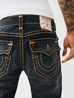 True Religion Men SUPER T Rocco Slim Fit Dark Wash Jeans