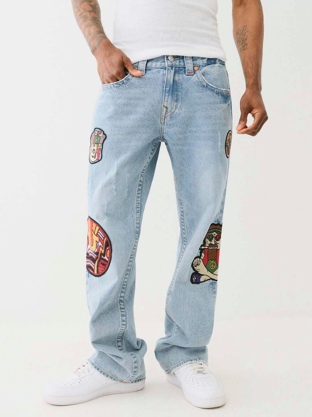 True Religion Men SN Billy Bootcut Fit Light Wash Jeans