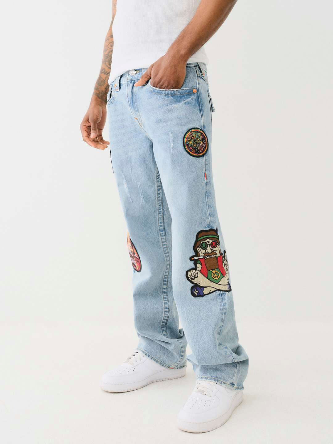 True Religion Men SN Billy Bootcut Fit Light Wash Jeans