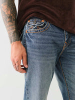 True Religion Men Big T Billy Bootcut Fit Medium Wash Jeans