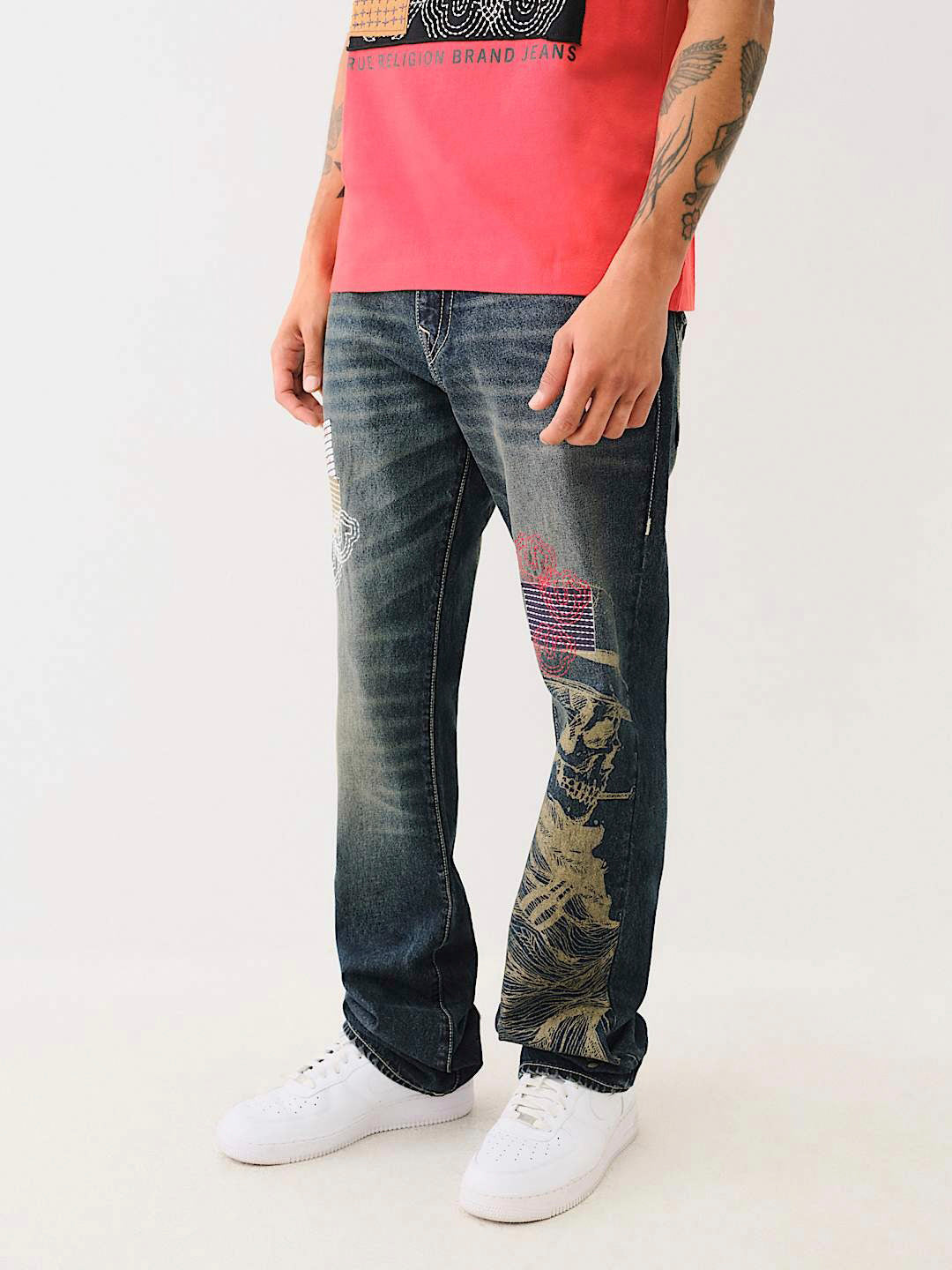 Men sn billy bootcut fit dark wash jeans