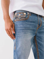 True Religion Men Super QT Ricky Straight Fit Medium Wash Jeans