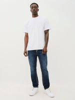 True Religion Men Blue Washed Slim Fit Mid-Rise Jeans