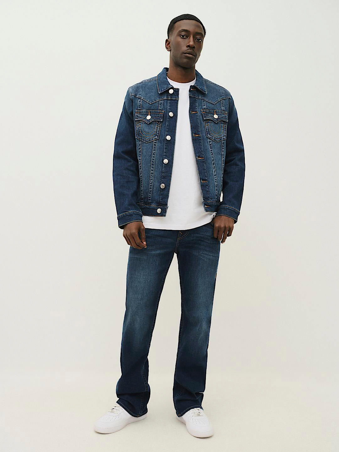 True Religion Men SN Billy Bootcut Fit Dark Wash Jeans