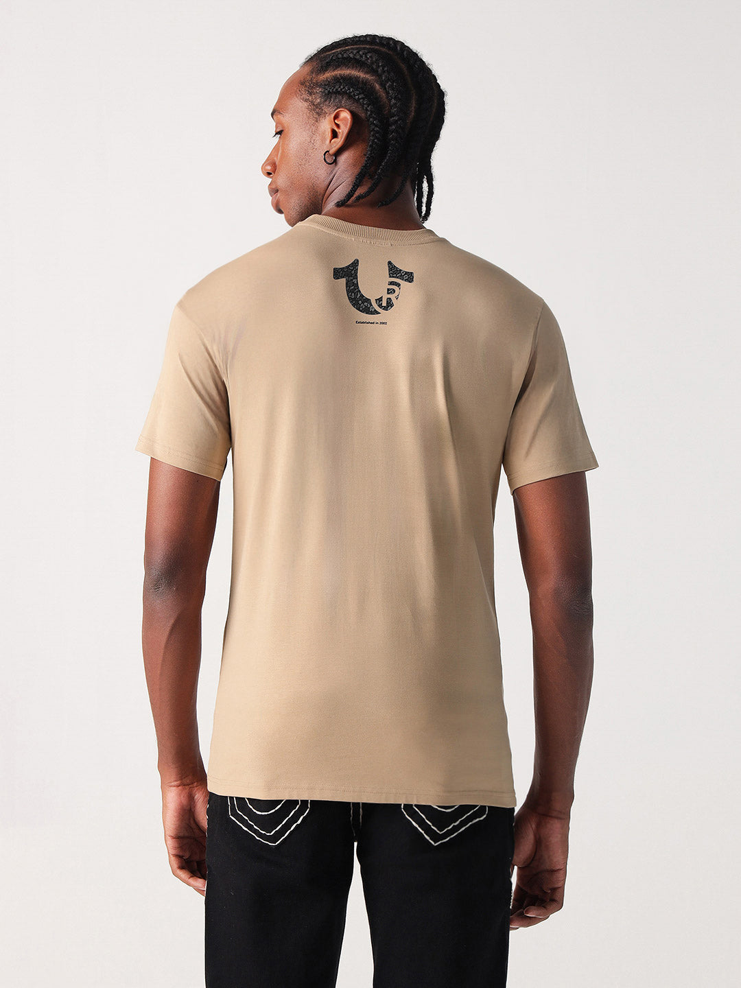 True Religion Men Printed Round Neck Short Sleeves Tshirt