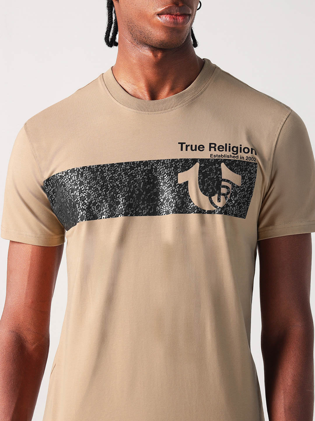 True Religion Men Printed Round Neck Short Sleeves Tshirt