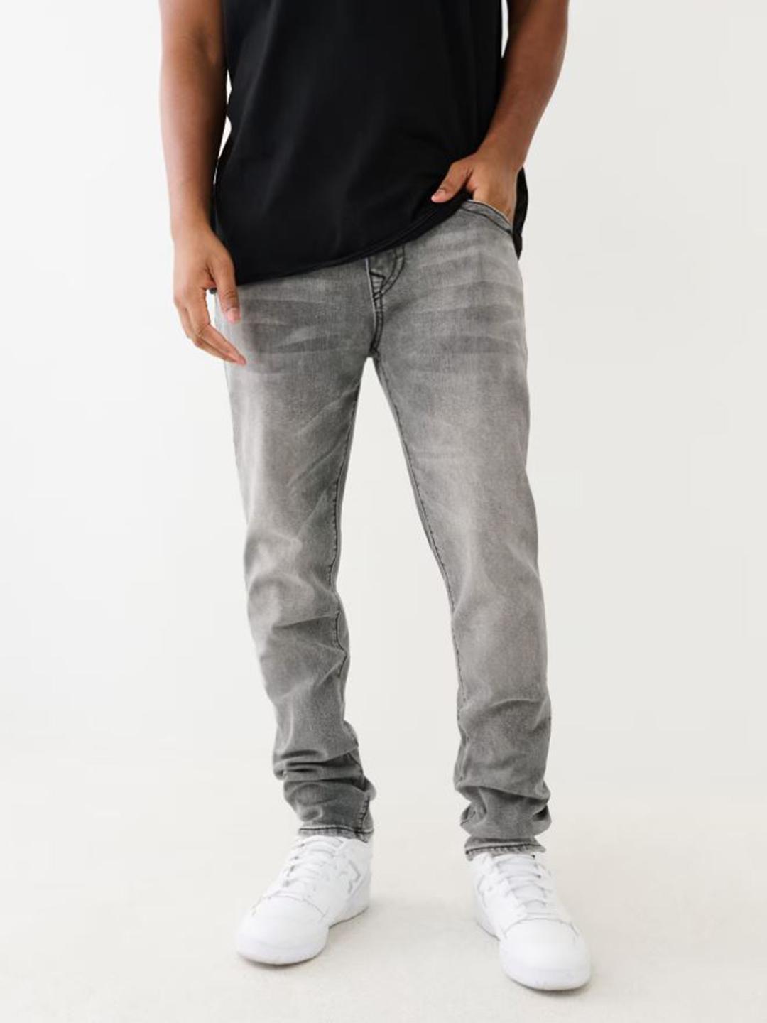 True Religion Men Painted HS Rocco Slim Fit Mid Rise Jeans