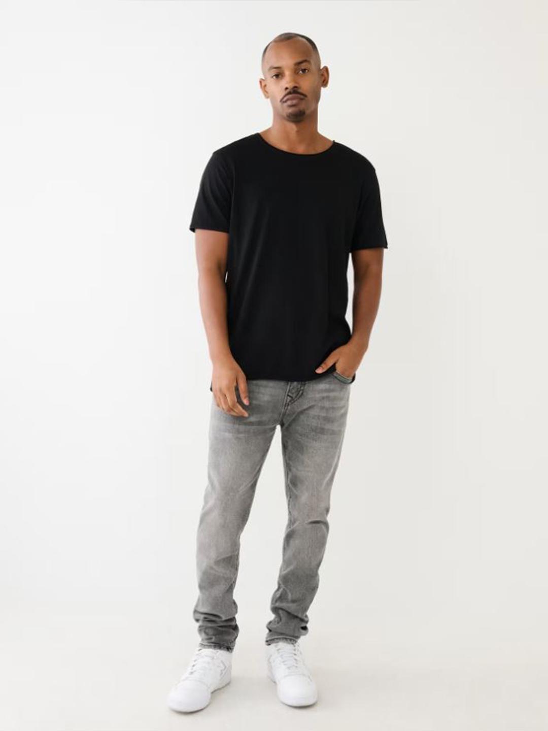 True Religion Men Painted HS Rocco Slim Fit Mid Rise Jeans