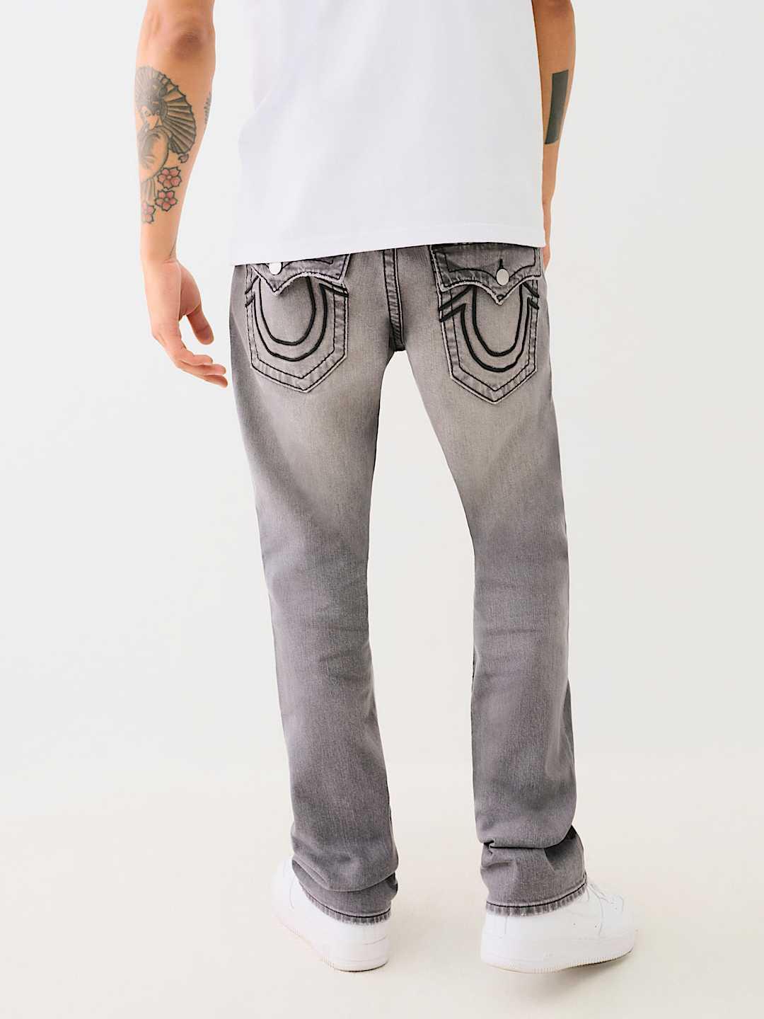 True Religion Men BIG T Ricky Straight Fit Mid Rise Jeans