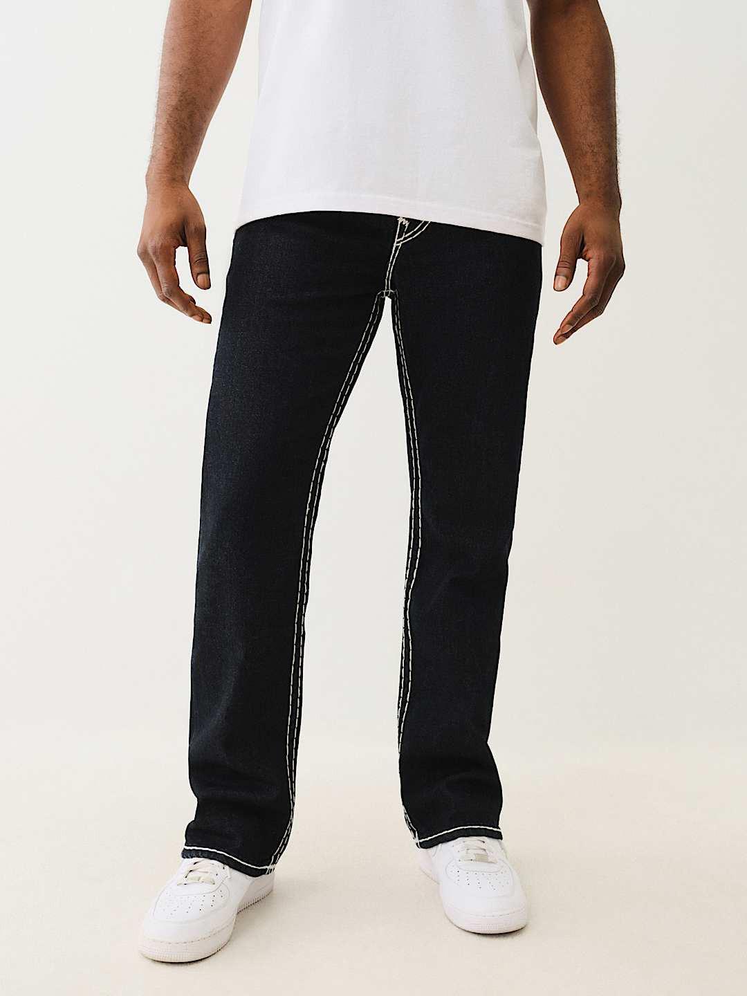 True Religion Men SUPER T Billy Bootcut Fit Dark Wash Jeans