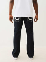 True Religion Men SUPER T Billy Bootcut Fit Dark Wash Jeans