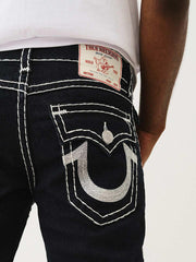 True Religion Men SUPER T Billy Bootcut Fit Dark Wash Jeans
