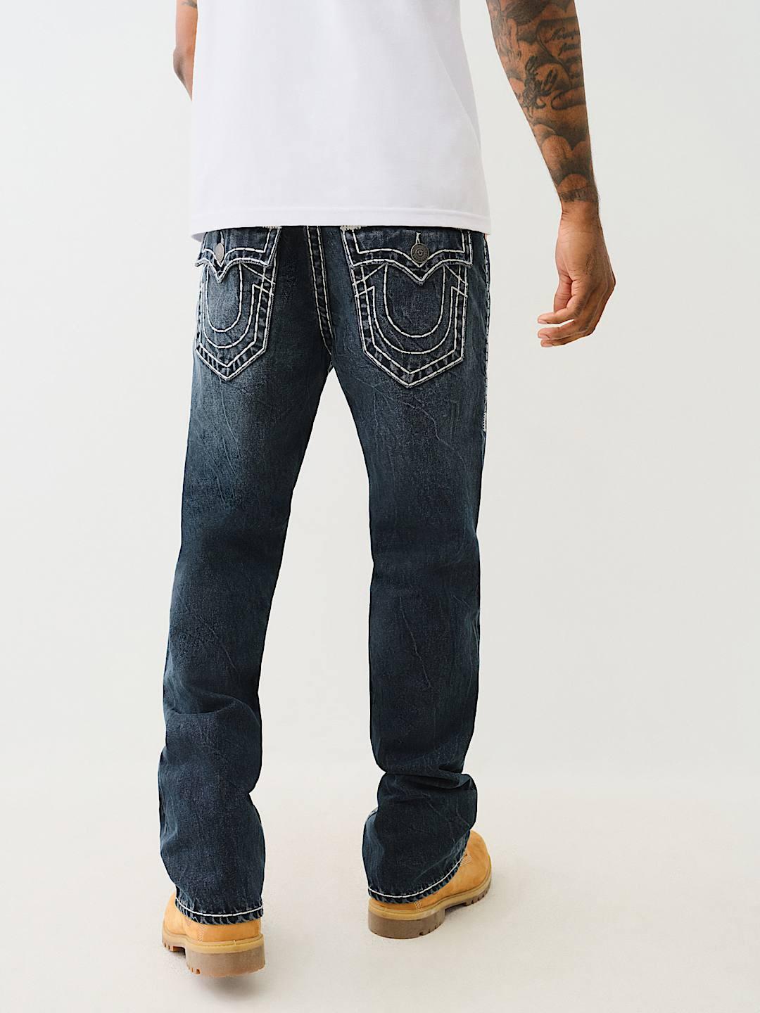Men super t billy bootcut fit dark wash jeans