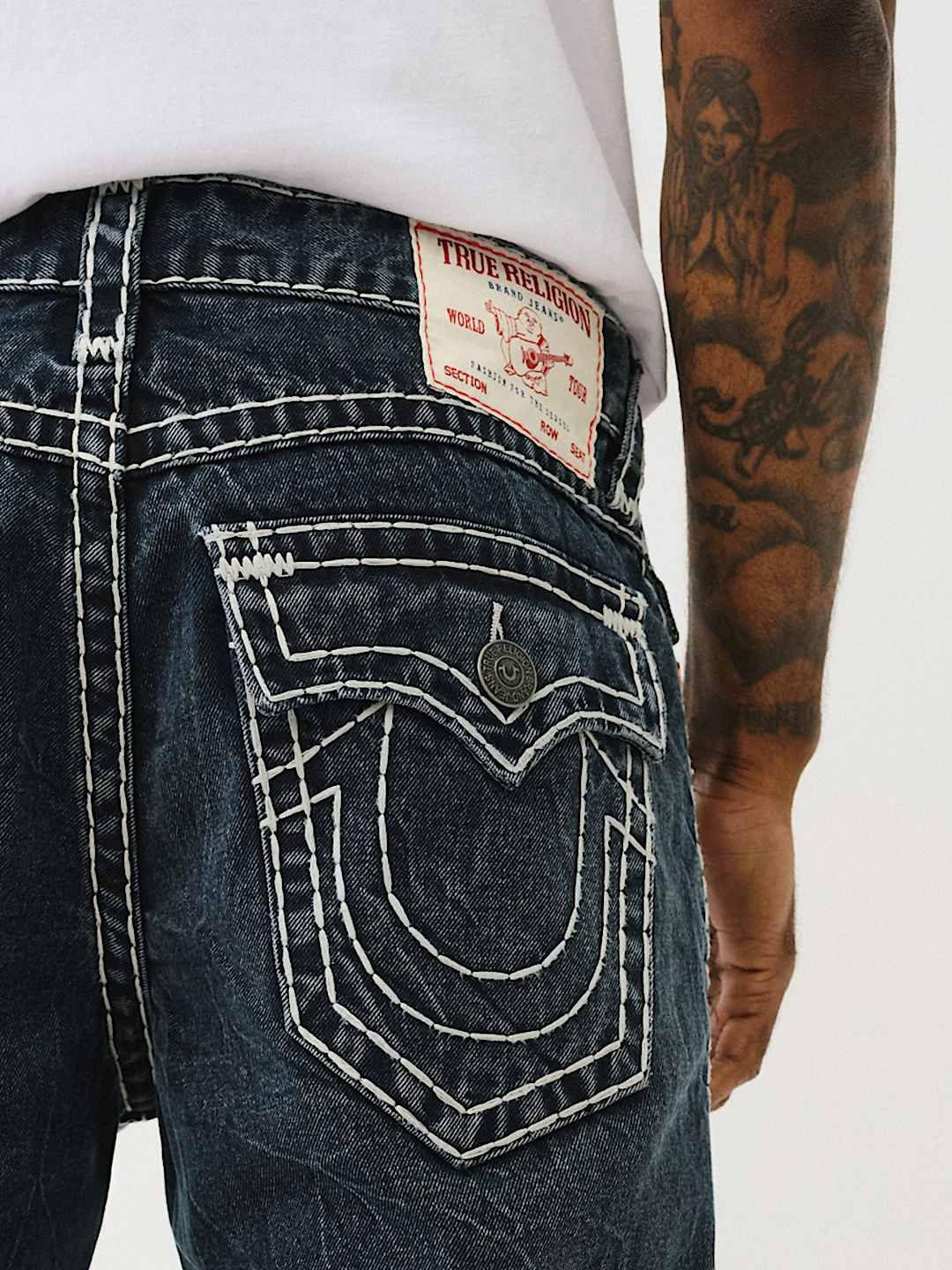 Men super t billy bootcut fit dark wash jeans