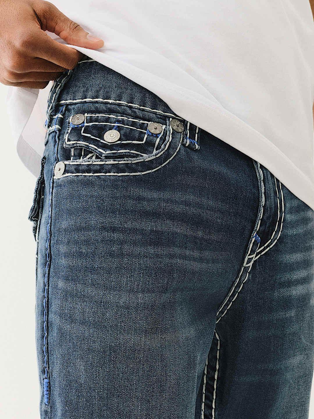 True Religion Men SUPER T Rocco Slim Fit Dark Wash Jeans